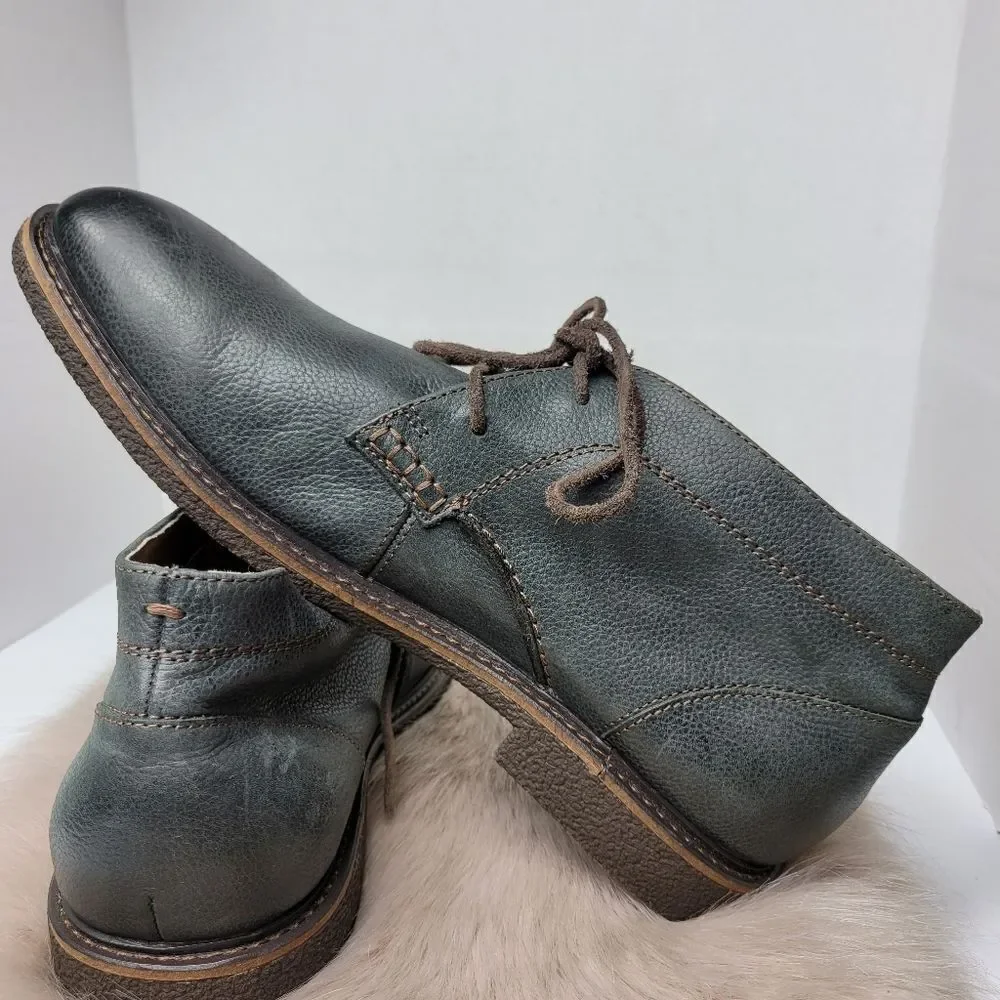 Lucky Dark Green/Gray Leather Men's  Chukka Boot Shoes Size 11